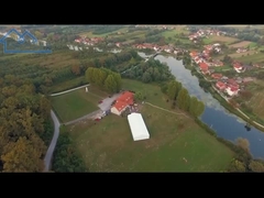Barraca grande de festa em formato A de alumínio para banquetes ao ar livre com paredes laterais