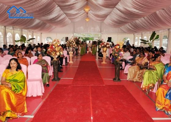 comprar Tamanho padrão PVC Parede lateral acessórios da tenda de festa barra de aço fácil de instalar para tendas de festa Fabricação em linha