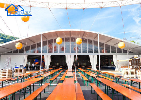 comprar 10x15m PVC à prova d'água Cobertura Arcum Tenda Alumínio Alloy Frame Carga de neve para galas corporativas Fabricação em linha