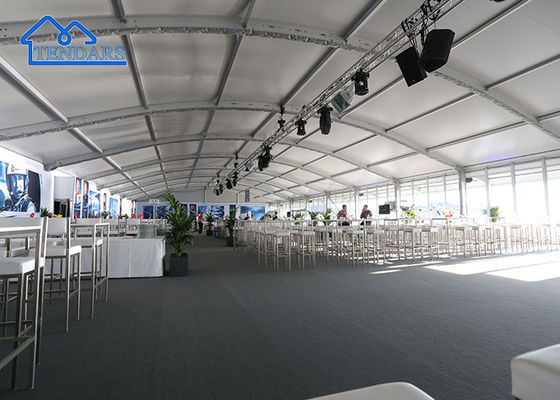 comprar Estrutura de liga reforçada 8x10m Tenda Arcum Forma de arco retardante de fogo para eventos elegantes Fabricação em linha