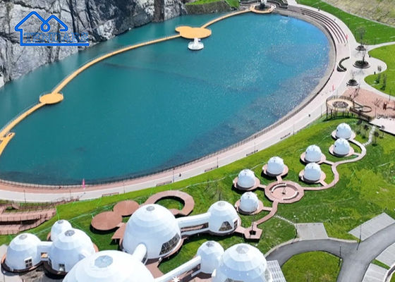 comprar Cúpula geodésica à prova de fogo Tenda de hotel personalizada Alojamento em família de luxo Fabricação em linha