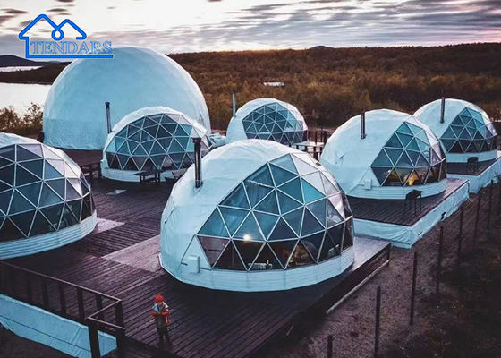 comprar 7m Dia Canvas Algodão Glamping Hotel Tenda Alumínio Frame de Ligação Quatro Temporada para Retiros de Praia Fabricação em linha