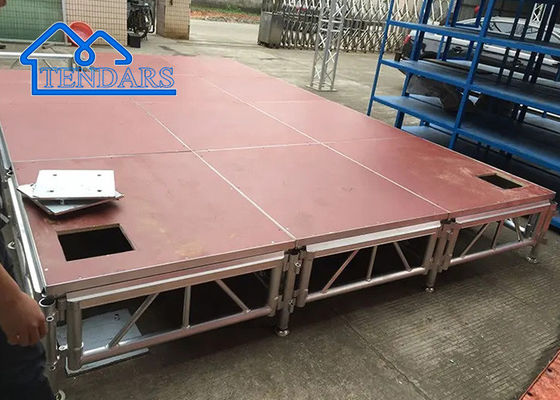 comprar Portátil fácil de montar Truss de palco de alumínio evento móvel palco de contraplacado plataforma de palco ajustável online manufacture