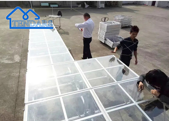 comprar 4x4ft e 4x8ft plataforma concerto transparência acrílica liga de alumínio 6082-T6 palco com truss online manufacture