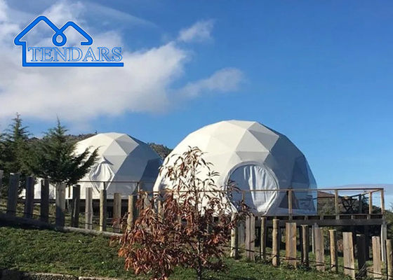 comprar Novo design ao ar livre personalizado de luxo camping PVC sala de estar glamping dome resort tenda Fabricação em linha