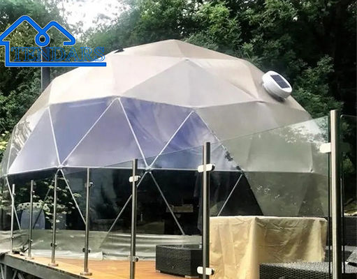 comprar Tenda comercial exterior de cúpula branca vermelha amarela com plataforma para acampamento de hotel Viva online manufacture