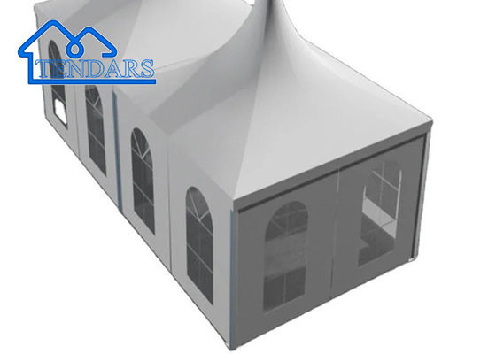 comprar Barracas exteriores brancas do pagode do PVC do alumínio 5*5m para o evento, o partido, a feira profissional, etc. Fabricação em linha