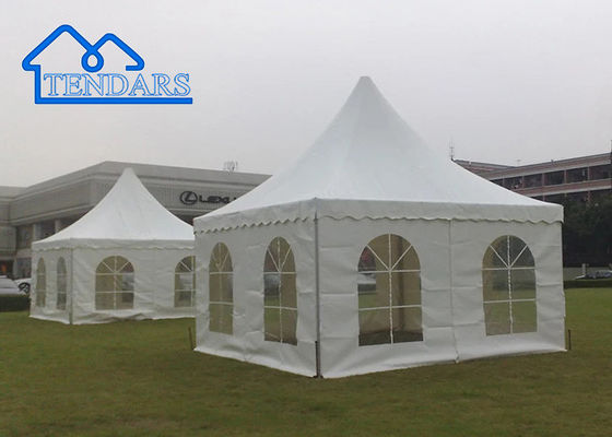comprar Armação de alumínio reforçada 5x8m Tenda de pagode de alumínio retardante de fogo Pico de pagode para reuniões de jardim Fabricação em linha