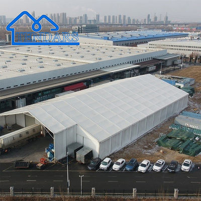 comprar Tenda de armazenamento temporária de PVC para armazéns industriais Estrutura de estrutura de alumínio Tenda de armazenamento grande Fabricação em linha
