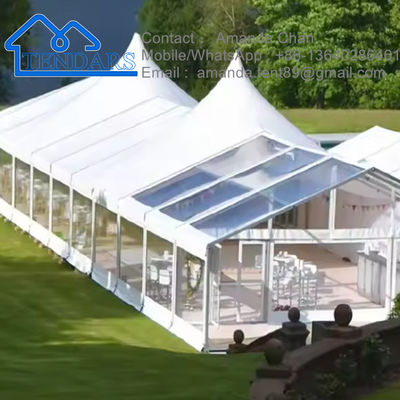 comprar Tenda de acampamento à medida para eventos Tenda de casamento de alumínio à prova d'água Tenda de acampamento Fabricação em linha