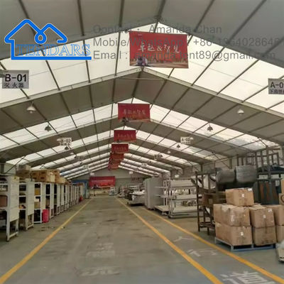 comprar Large Aluminum Frame Branco PVC Tendas de armazenamento industrial Estrutura comercial ao ar livre Fabricação em linha