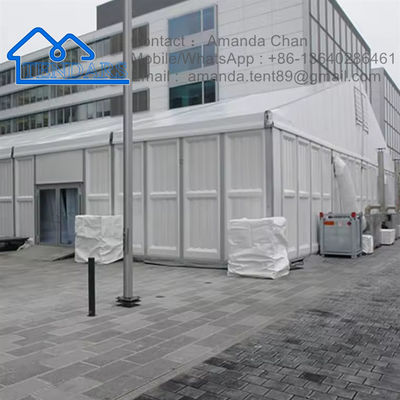 comprar Melhor Preço Alumínio Aço Sandwich Parede Tenda de Armazém Para Armazenamento Com Porta Personalizada online manufacture