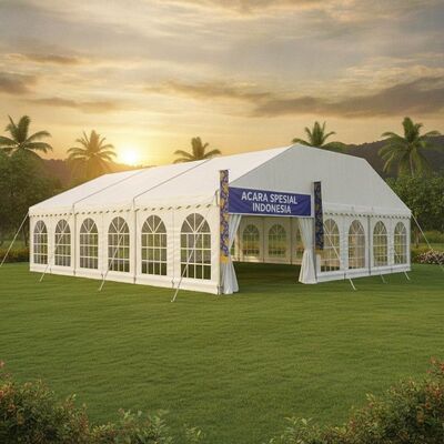 comprar Custom Party Marquee Tent Indonésia Outdoor Waterproof UV Resistente Event Canopy Pavilion para Exposição Comercial de Casamentos Fabricação em linha