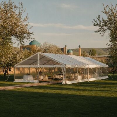 comprar Tenda de Aluguel para Festa de Casamento com Estrutura de Alumínio e Cobertura de PVC para Eventos ao Ar Livre no Uzbequistão Fabricação em linha