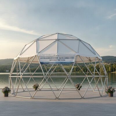 Comprar Tenda de Alumínio à Beira do Lago com Teto Impermeável para Eventos de Verão em Balaton Fabricação em linha