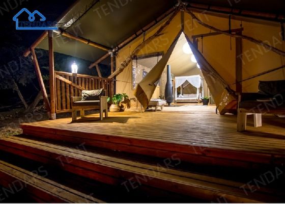 Fábrica permanente Tenda de glamping de tamanho personalizado na floresta