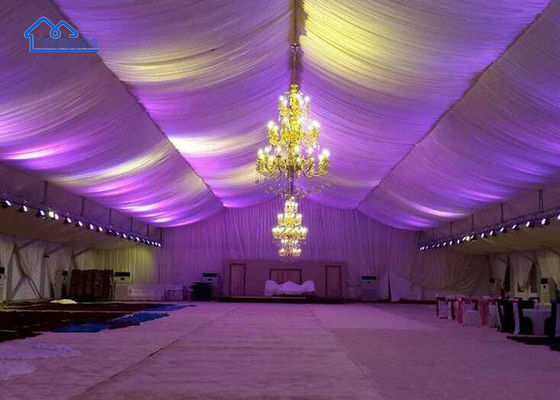 Quadro de aço galvanizado 5x10m Tenda de festas 850g/m2 Tecido de PVC âncoras pesadas para celebrações de aniversário