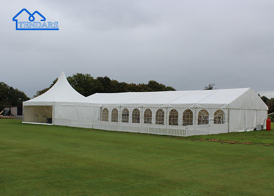 4x8m Extensão de Quadro de Alumínio Reforçado Marquise Tenda de Festa Clear Span Design Canopy de PVC retardador de fogo para família