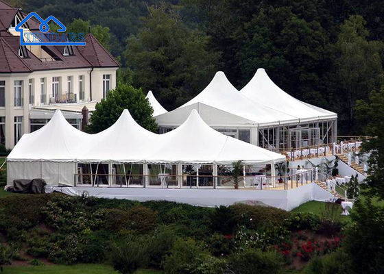 Do evento exterior personalizado elegante da barraca do famoso do casamento estrutura ultravioleta da carga 0.3KN da neve anti