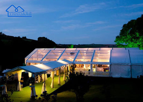 Projeto transparente enorme da estrutura do dossel do evento da barraca exterior do famoso do casamento do pára-sol do gramado