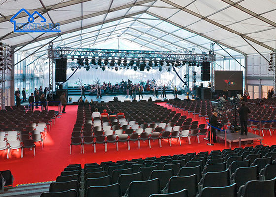 Popular Grande luxo ao ar livre Algodão de alumínio personalizado Casamento Marquise Tenda Exposição Evento Estrutura de dossel