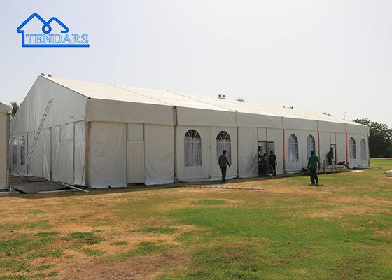 Largo Clear Span Tenda de Marquee de Cargas Pesadas Fixável Retrátil Tenda Resistente ao Fogo Com Quadro
