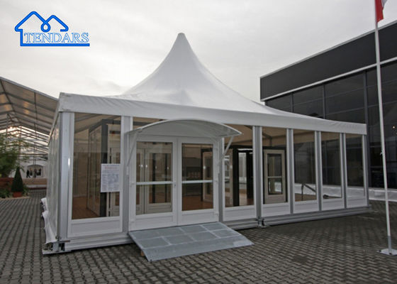 Proteção UV Branca, Resistente ao Fogo Canopy Jardim Abrigo Alumínio Tenda Pagoda