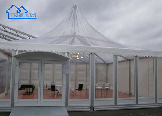 Retardante de incêndio Folding Pop Up Tent Display Party Evento de casamento Alumínio Pagoda Marquee Tents Logotipo de impressão personalizado