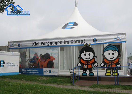 Tenda de Pagoda de PVC personalizada para exposições de alumínio, eventos e feiras