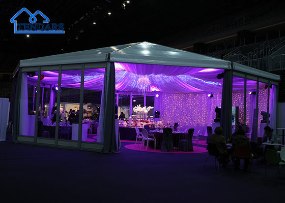 Casamento de luxo Tenda de Pagoda Armazém de Alumínio de Algodão Pesado Para Eventos de Festa Tendas de Estrutura Clearpan