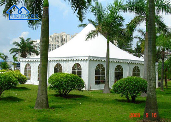 5x5 Estrutura de liga de alumínio Área exterior Branca Pvc Canopy Marquee UV resistente Tenda Pagoda