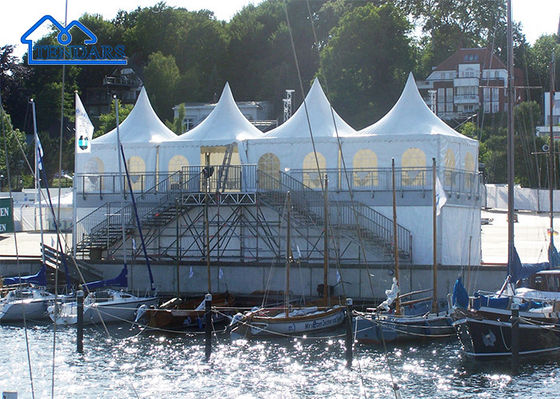 Tenda de Pagoda Transparente Imprimida sob Encomenda Para Negócios Sala de Cerimônias Tenda de Projeção