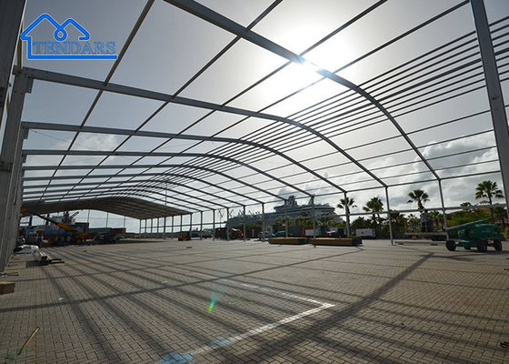 Grande luxo Arco Curva Design Alumínio Quadro Transparente Marquee Tenda Para 300 500 1000 Pessoas