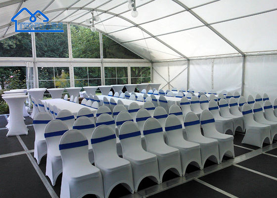 30x50m Área exterior resistente ao fogo Pvc teto curvo Arco de alumínio evento cobertura de tenda de festa para 1200 pessoas