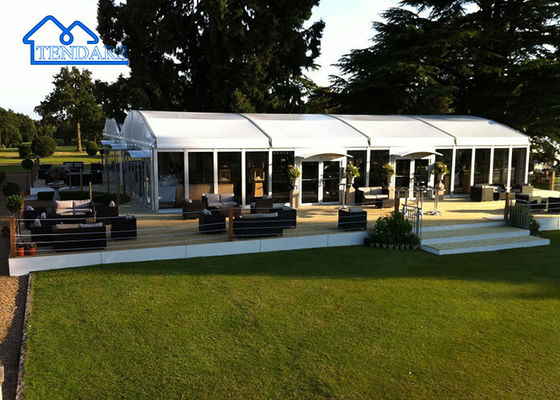 12x12m Tenda de Arco de aço galvanizado de forma de arco de tecido resistente aos raios UV para eventos elegantes