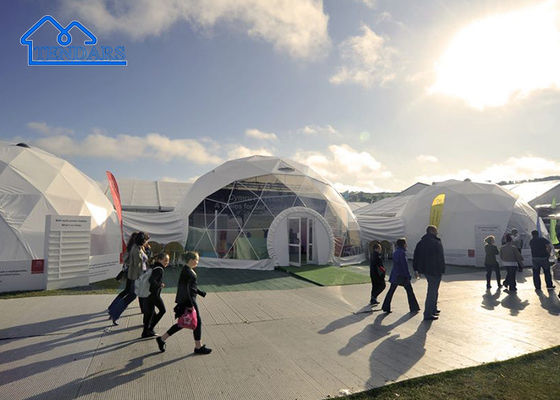 Liga reforçada 4m Dia tenda comercial de cúpula PVC cobertura vista panorâmica para locais de glamping