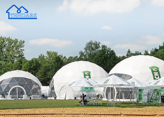 20m Dia tenda comercial de cúpula 6061/T6 Alumínio PVC resistente ao vento cobertura para terraços de café