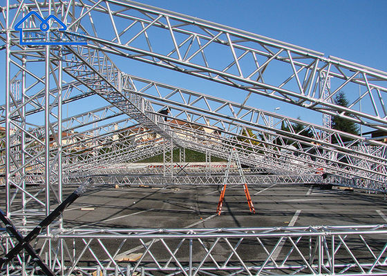 Truss de iluminação móvel para palcos de concertos Truss de alumínio prateado para eventos