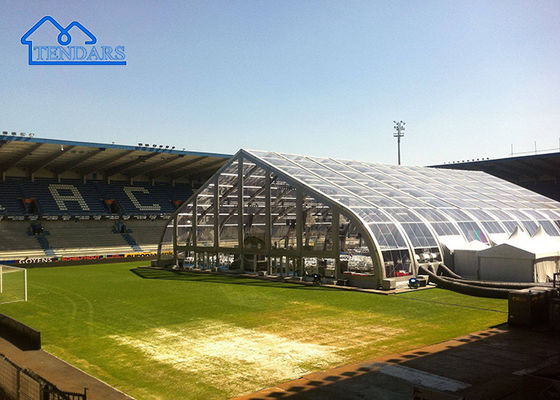 Tendas curvas de luxo, de alumínio PVC transparente Tenda de evento para casamento