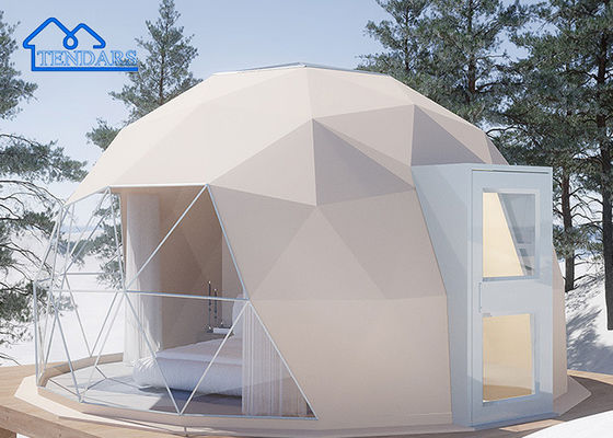 Quatro Temporada 8m Dia Glamping Hotel Tent Galvanizado Estrutura de Aço Tecido à prova d'água para Retiros de Praia