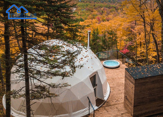 Starry Sky Glamping Hotel Tent Respirável Impermeável Leve Com Domo Design Grande Luxo Camping Tent