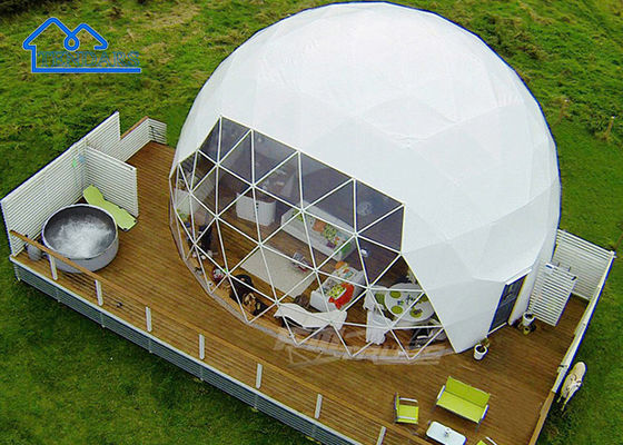 Tenda de Glamping Dome personalizada Hotel de luxo com cobertura de telhado de PVC Marítimo Eco luxo tendas