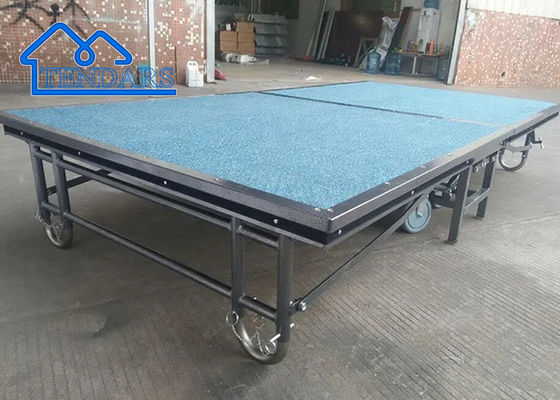 Equipamento de exibição de alumínio plataforma de palco de aço portátil ajustável palco de aço dobrável para eventos ao ar livre