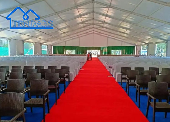 Tenda de casamento ao ar livre decorada com 1000 lugares, estrutura de dossel para evento de casamento resistente