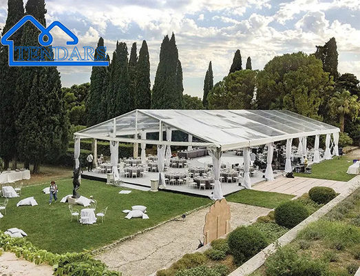 Uma festa de casamento de forma Eventos Casa de tenda grande de alumínio com lonas Tendas de casamento acessíveis