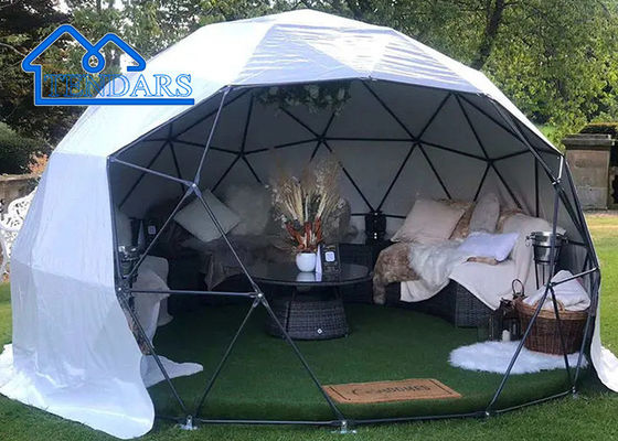 Tendas Geo Dome personalizadas Tenda comercial de glamping familiar ao ar livre com porta redonda