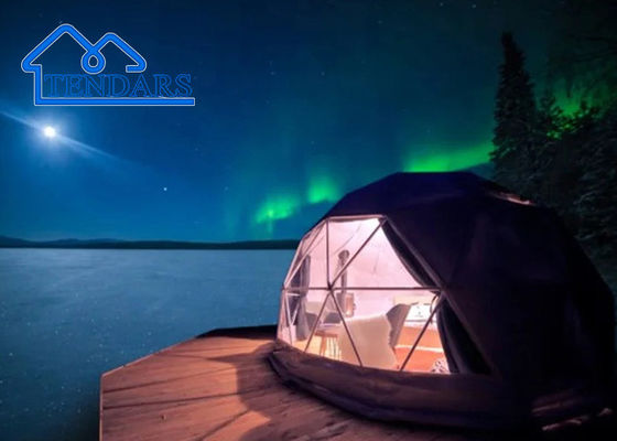 8m ao ar livre Camping Familiar Glamping Tenda Dome Com Banho, Resort Camping Tentes para 2-4 pessoas