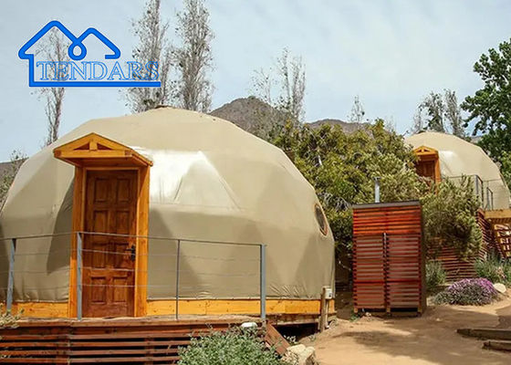 8m Diâmetro Iglu Geodésico Cúpula Estrutura de Aço Camping Tent Round Dome Glamping Tent For Trade Show