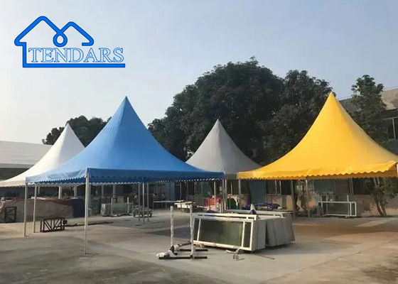 Tenda de Pagoda de Alumínio personalizada com cobertura de PVC impermeável para feiras, festas de casamento.