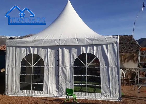5x5 metros jardim tenda de pagode para venda, Alumínio Quadro-PVC tenda de pagode para festa de casamento ao ar livre